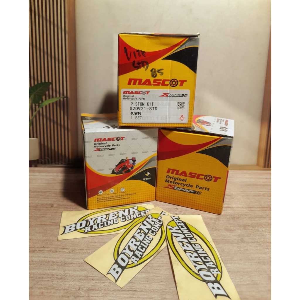 PISTON KIT MASCOT VARIO TECHNO 125 SEHER PAKET STD 0.50 1.00 1.50 2.00 - BOYRENK MADURA