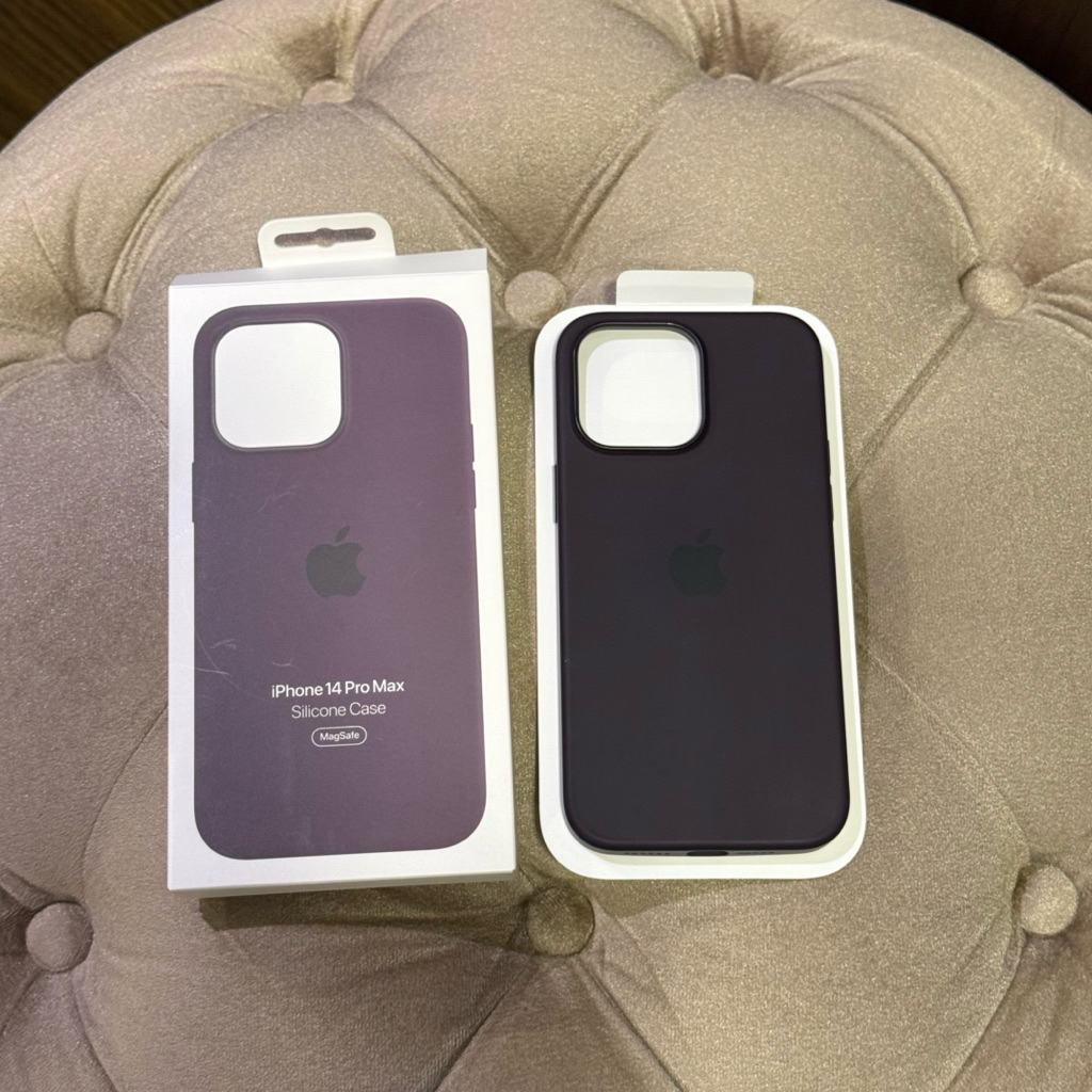 apple original case iphone 14 pro max silicone Magsafe deep purple preloved second mulus ibox