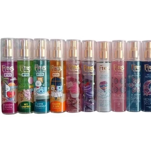 Fres & Natural Hijab Refresh Spray Cologne 100ml - Fres & Natural Spray Cologne Botol 100ML - Parfum