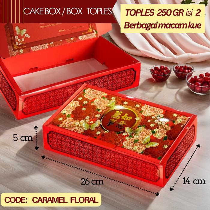 Cake Box Toples Brownies Caramel CNY / Dus Kue Imlek / Box Packaging Imlek