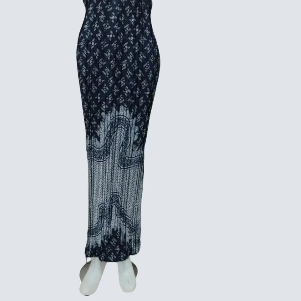 Rok Batik Wanita Model Plisket Bahan Semi Sutra Silky Motif 0006