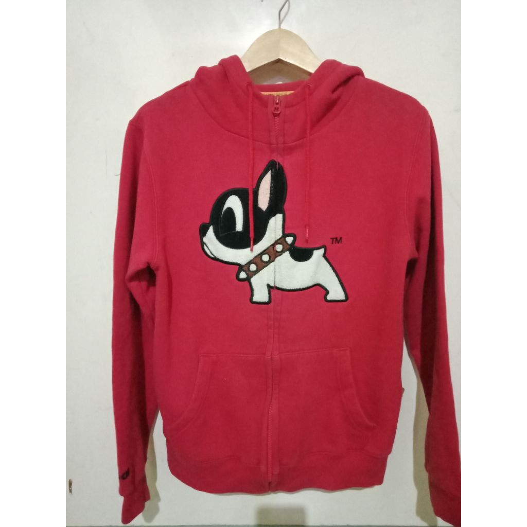 Zipper Pancoat Pink logo Timbul