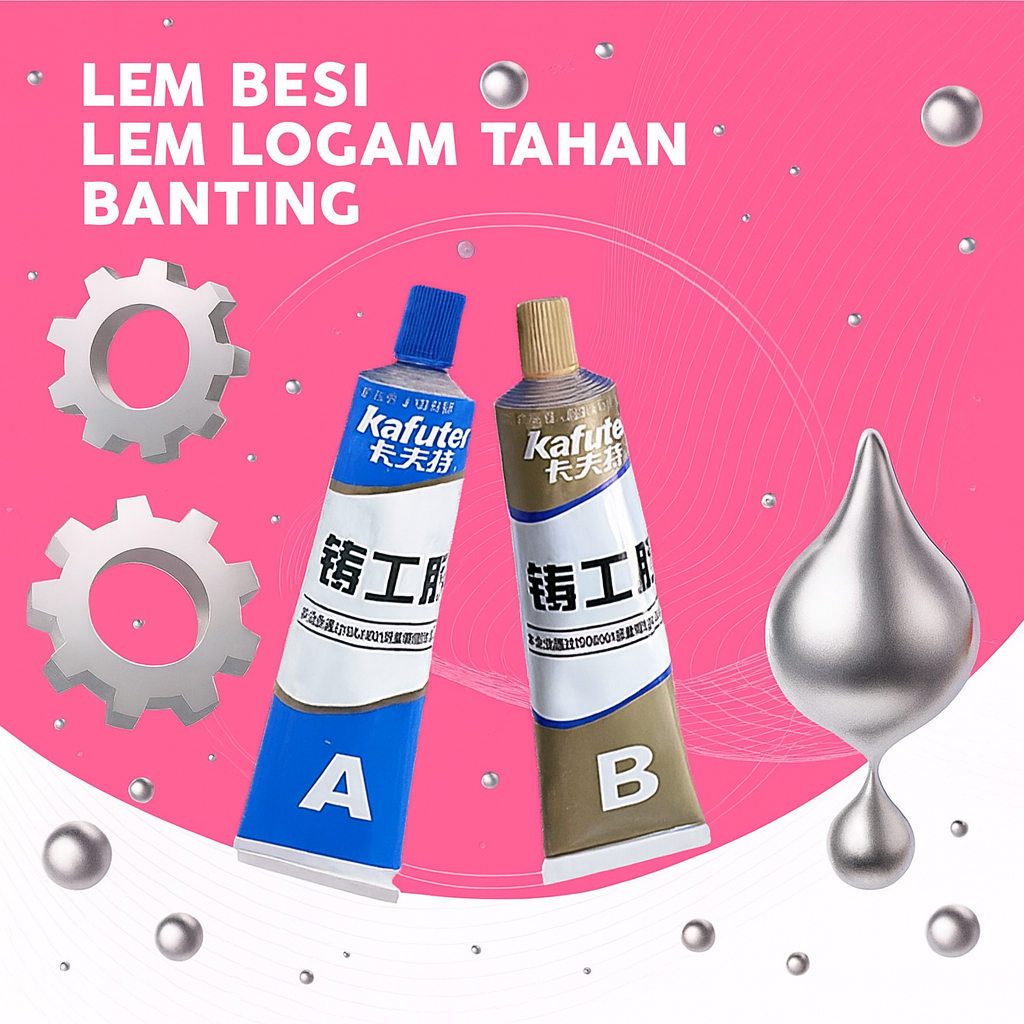 lem ab besi kastor epoxy kuat tahan panas knalpot ( Refill )