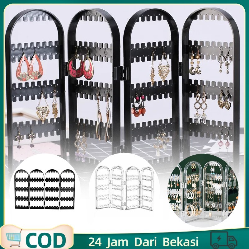 Rak Display Putar Rak Anting Lipat Tempat Anting Tempat Pajangan Anting Display