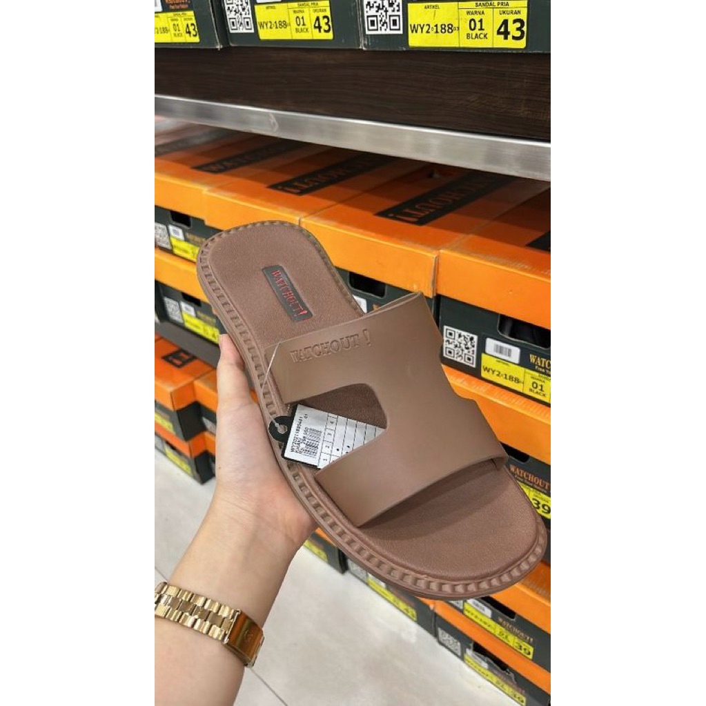 WATCHOUT - Sandal Selop Sandal Japit Sandal Karet Pria Size 39-44