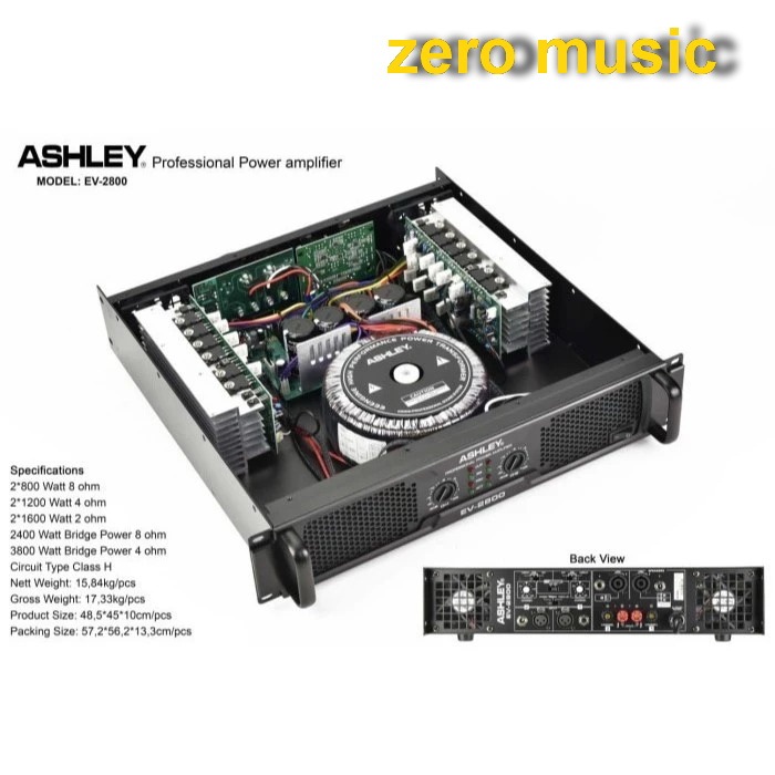 Power amplifier Ashley EV2800 original Ashley Ev2800 ev2800 class H
