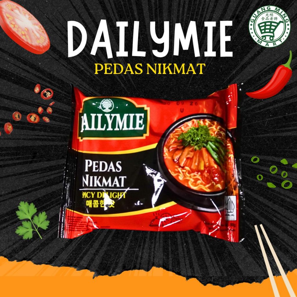 DAILYMIE Delight Spicy Noodle 80gr / Mie Instan Vegan Daily Mie Pedas Nikmat Allium Free