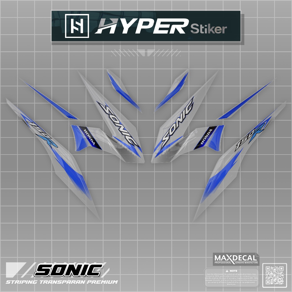 STRIPING STIKER TRANSPARAN SONIC/STIKER SONIC 150R/STRIPING SONIC 150R TRANSPARAN KEREN