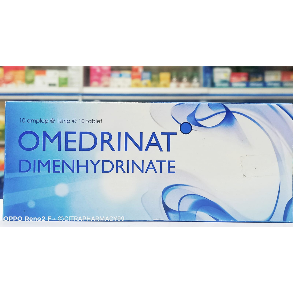 OMEDRINAT 50MG (1 KOTAK ISI 100 TABLET) - OBAT MABUK PERJALANAN/VERTIGO/PUSING