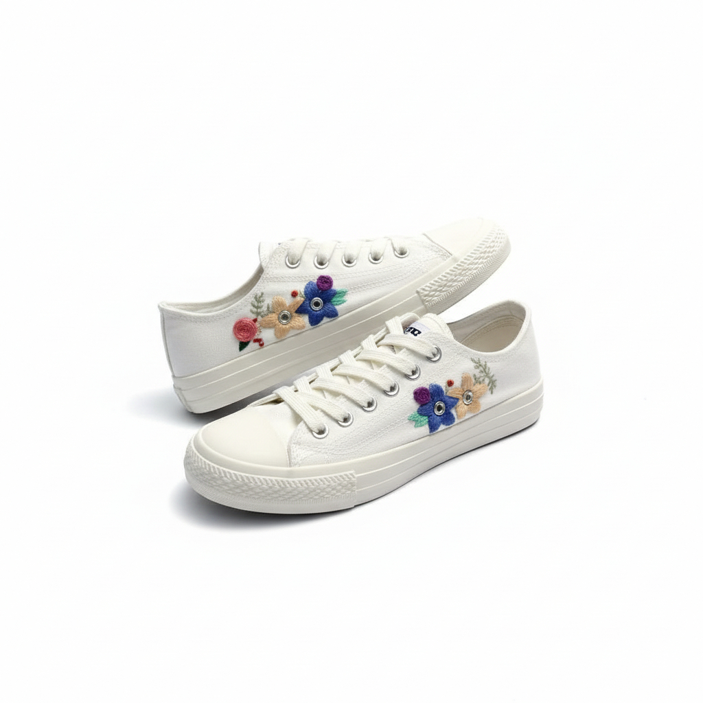 HAZEL LOW SHOES EMBROIDERY-SEPATU ORIGINAL CONVERSE & SEPATU SNEAKERS KANVAS