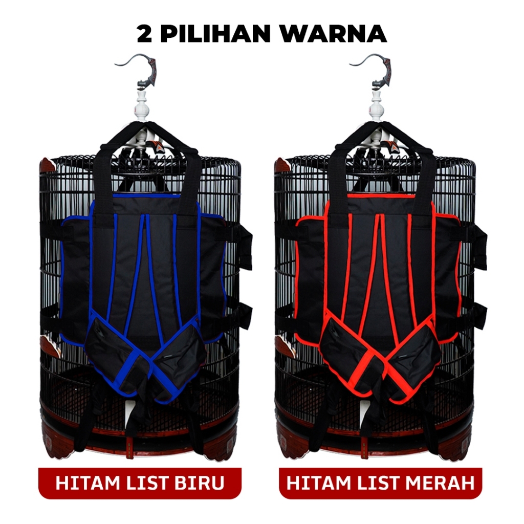 Tas Sangkar Burung Umi Kasum Multifungsi Kandang Kotak dan Bulat | Tas Gendong Burung Murai Kacer