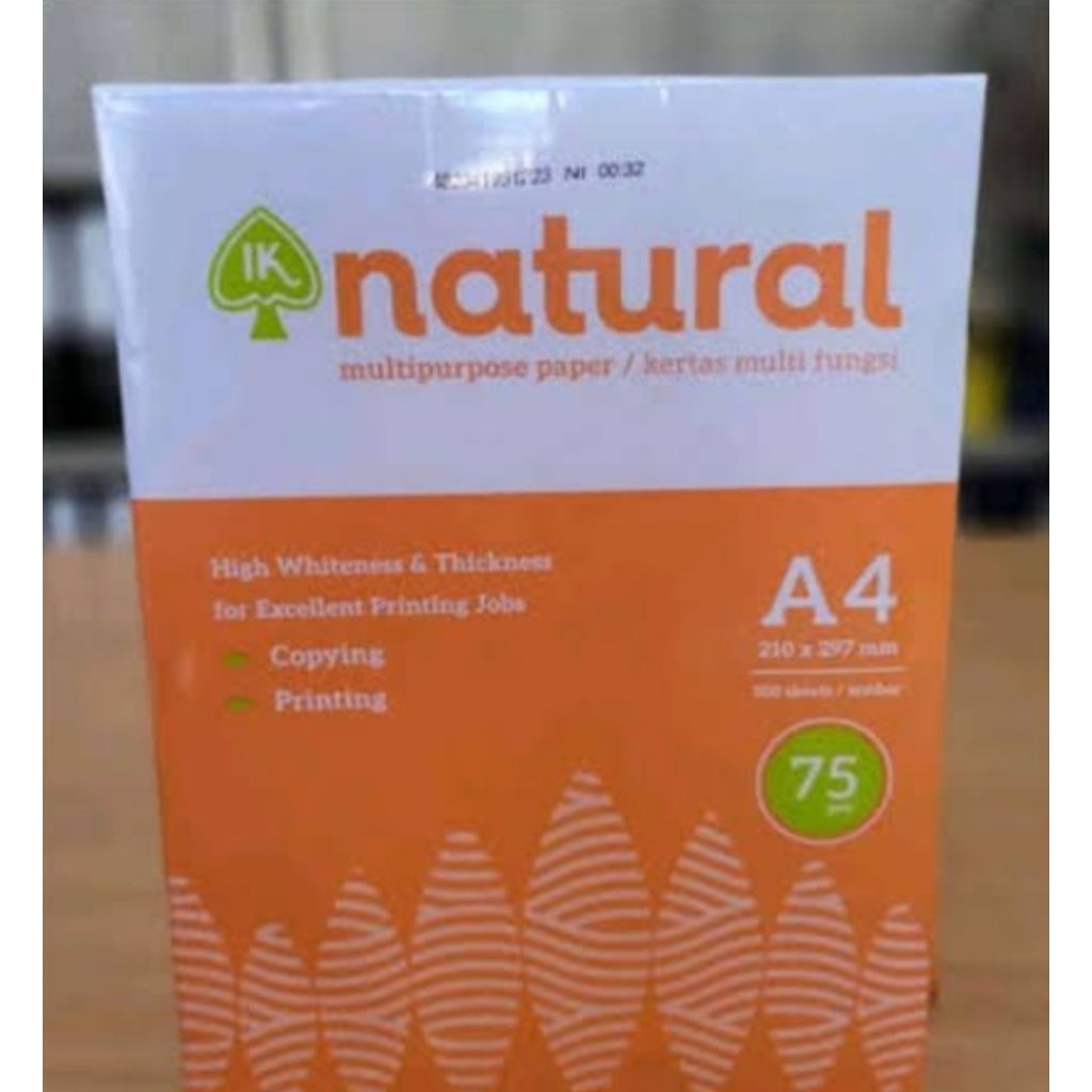 KERTAS A4 NATURAL 75GRAM