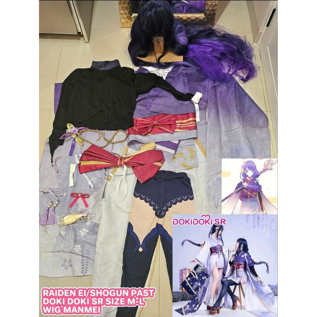 [Preloved] Genshin Impact - Fullset Cosplay Raiden Shogun/Raiden Ei (Past Version) - Doki Doki SR, W