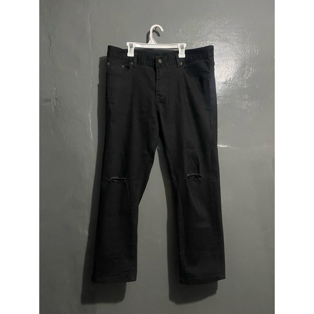 Saint Laurent Paris Black Ripped Denim Jeans