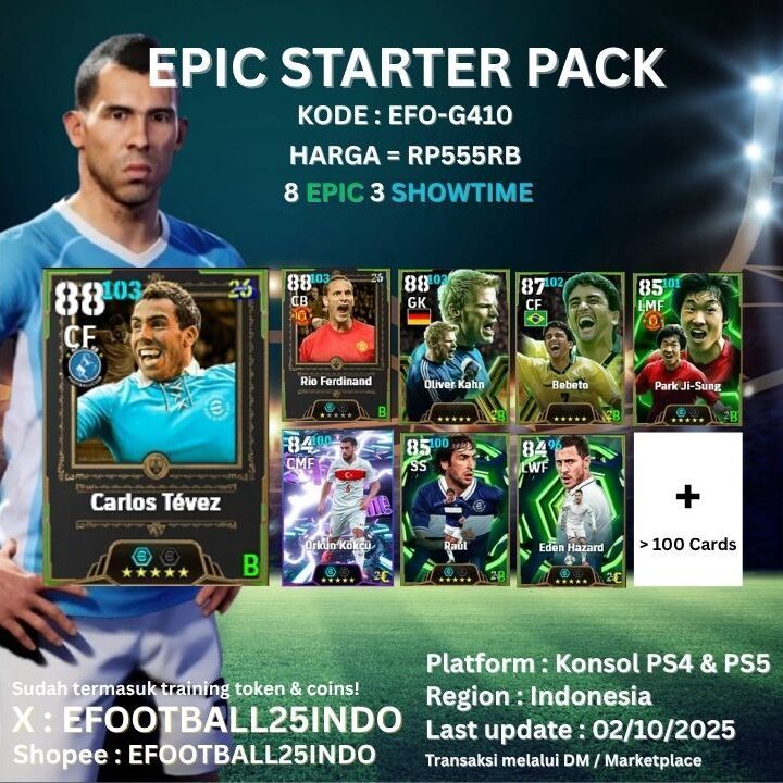 GrahaGamingID GGID-G410 Starter Pack Akun eFootball Konsol PS4 PS5