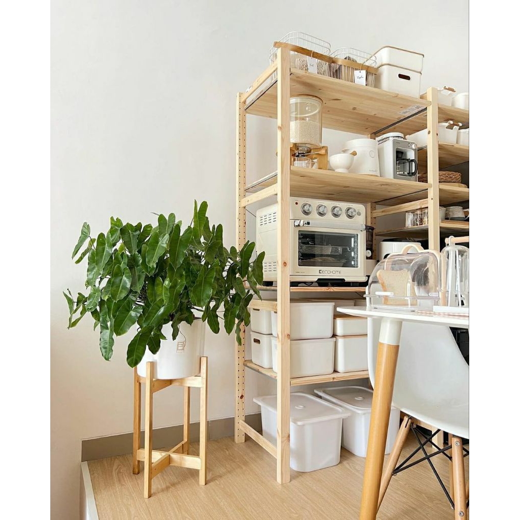 Pot Aesthetic STAND KAYU 50CM