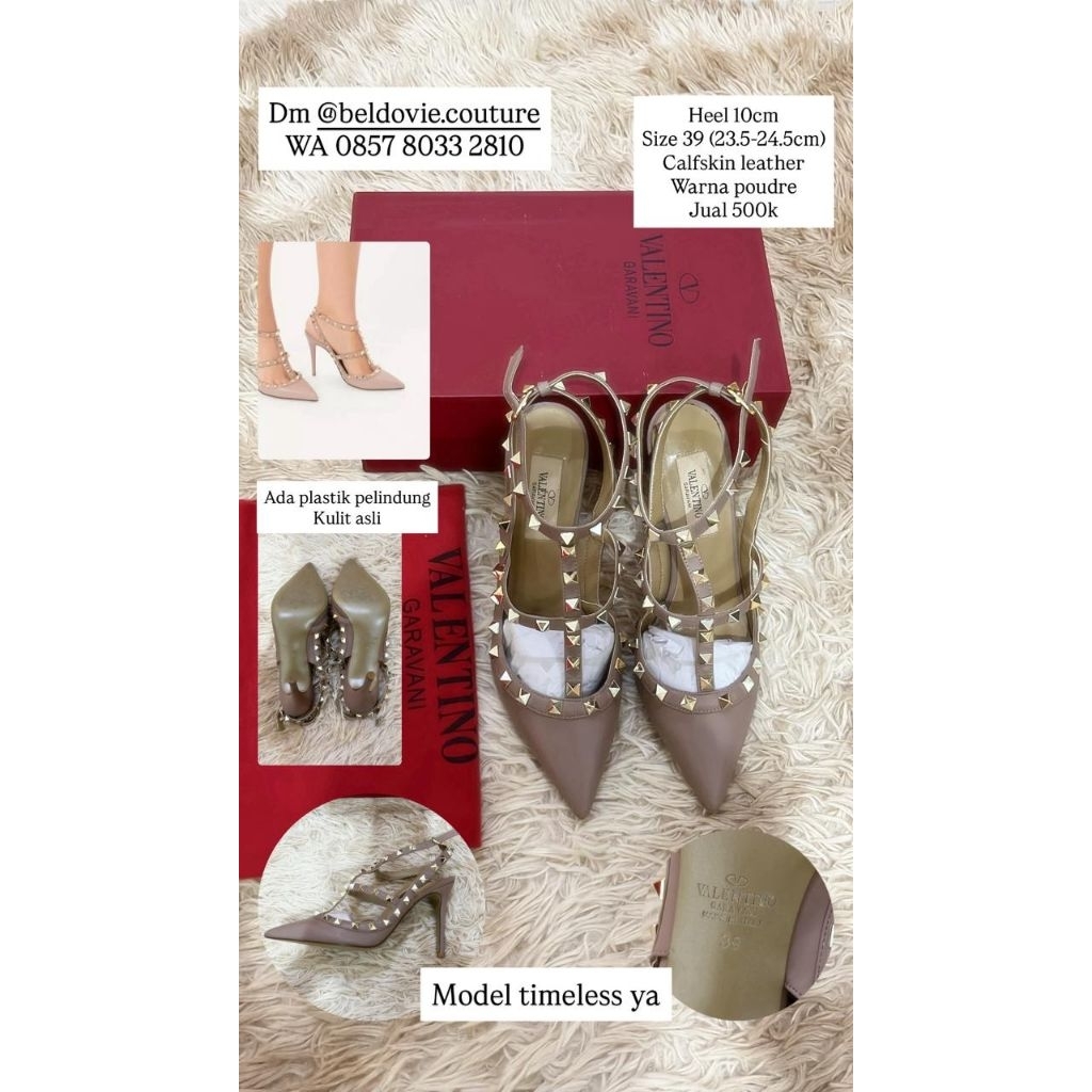 beldovie preloved (like new) - shoes series | sepatu wanita heels pump stiletto flats valentino