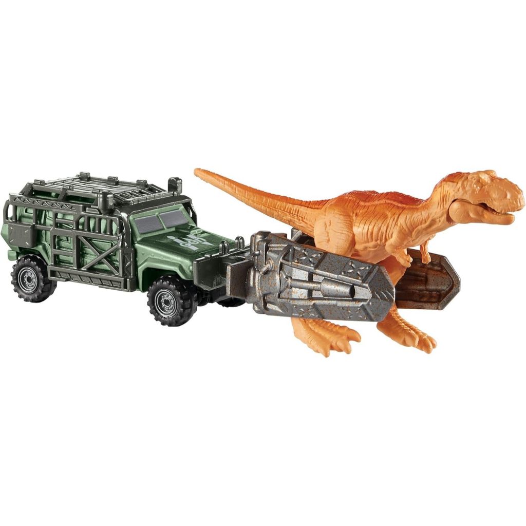 MATCHBOX JURASSIC WORLD DINO TRANSPORTERS TYRANNO-HAULER Vehicle and figure