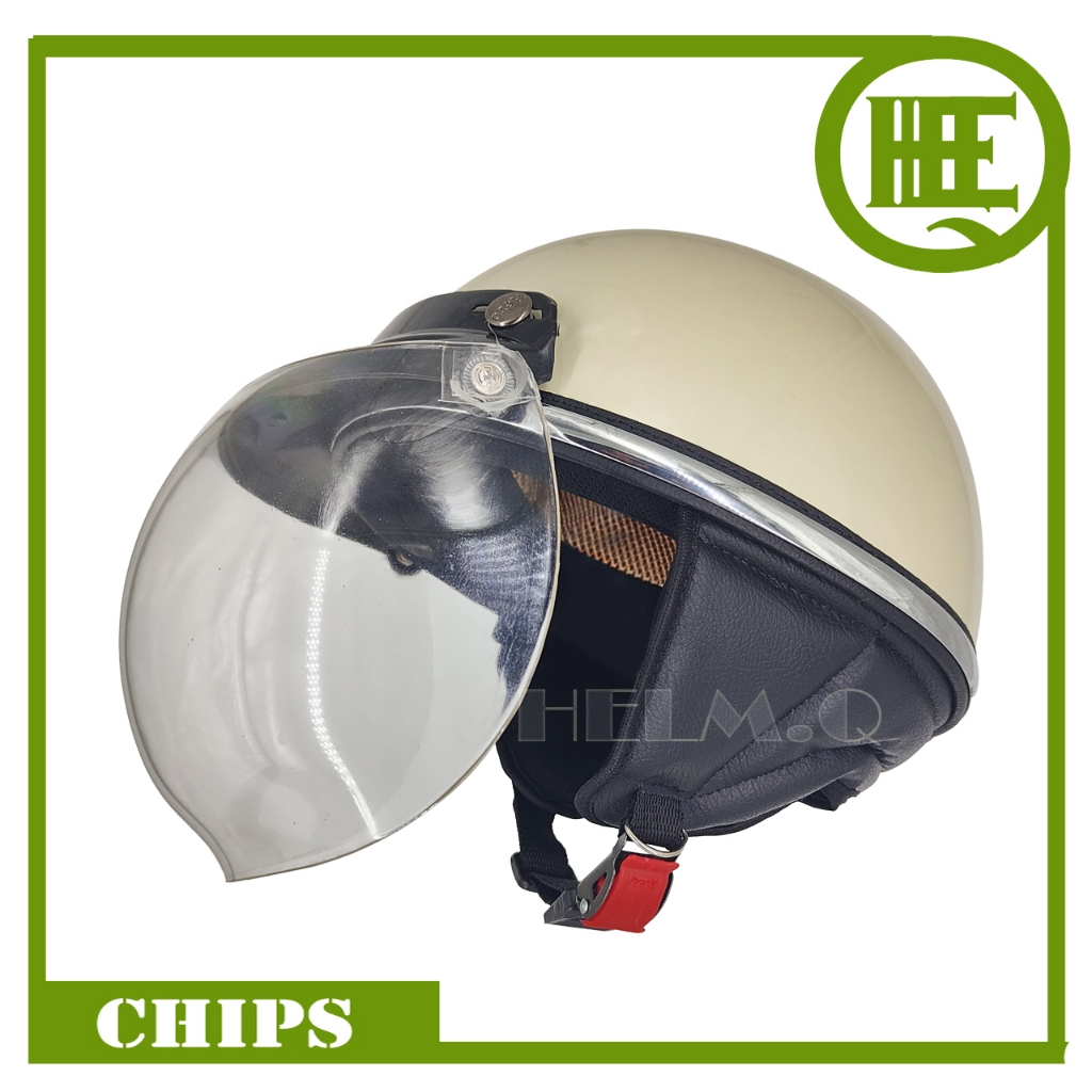 CH2 Helm LIS KROM Dewasa Busa Tebal Finishing Rapih Desain Simple Style Cocok untuk Motor Vespa dan 