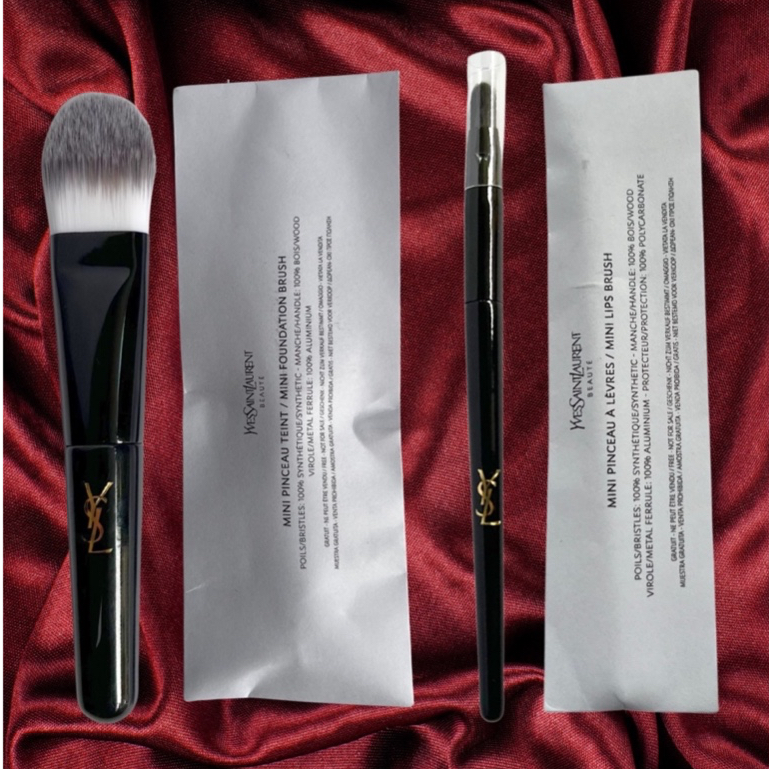 YSL Mini Foundation Brush / Mini Lip Brush / Mini Pinceu A Lèvres