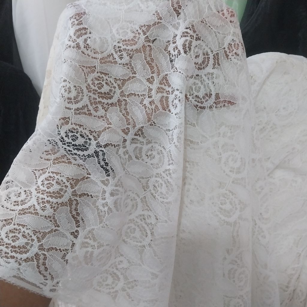Kain/Bahan/BRUKAT KATUN LACE/Premium/Impor