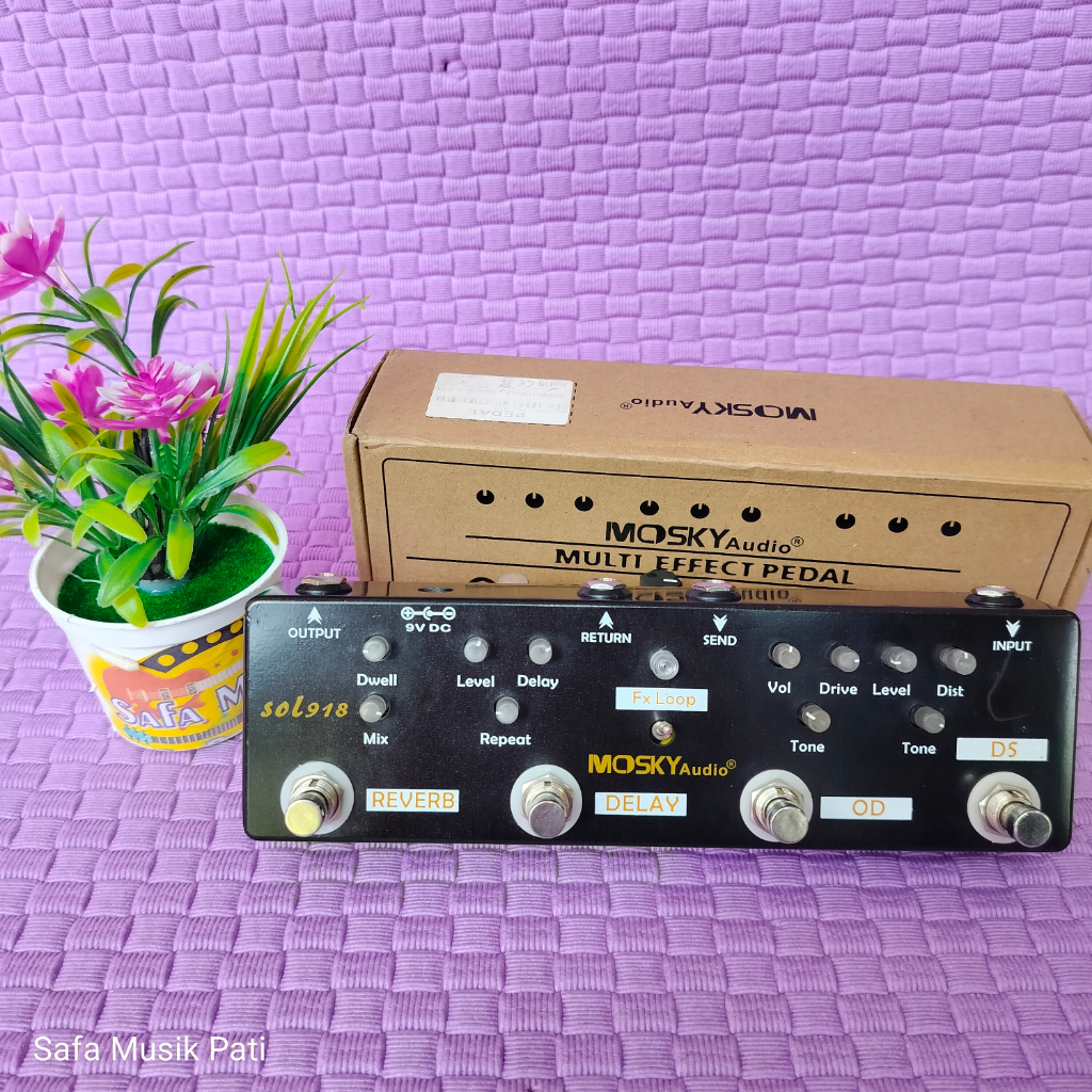 Mosky Sol918 Efek Gitar, Sangat Terawat, No Minus, Normal, Lengkap