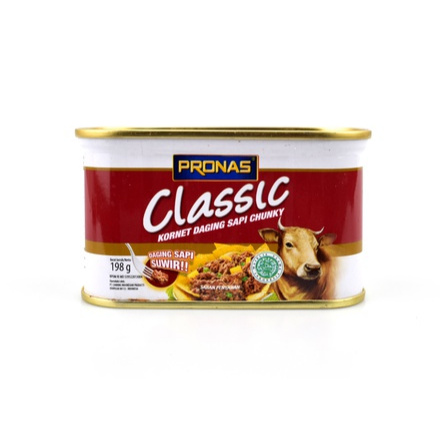 Kornet Sapi Suwir PRONAS Beef Corned Chunky 198 gr