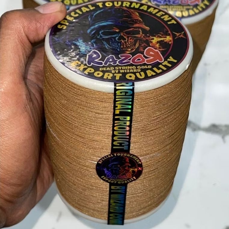 Gelasan Special Tournament RAZOR Bahan Matot GOLD Size 025 6000 Yard Tekstur Garang Merang Cocok Unt