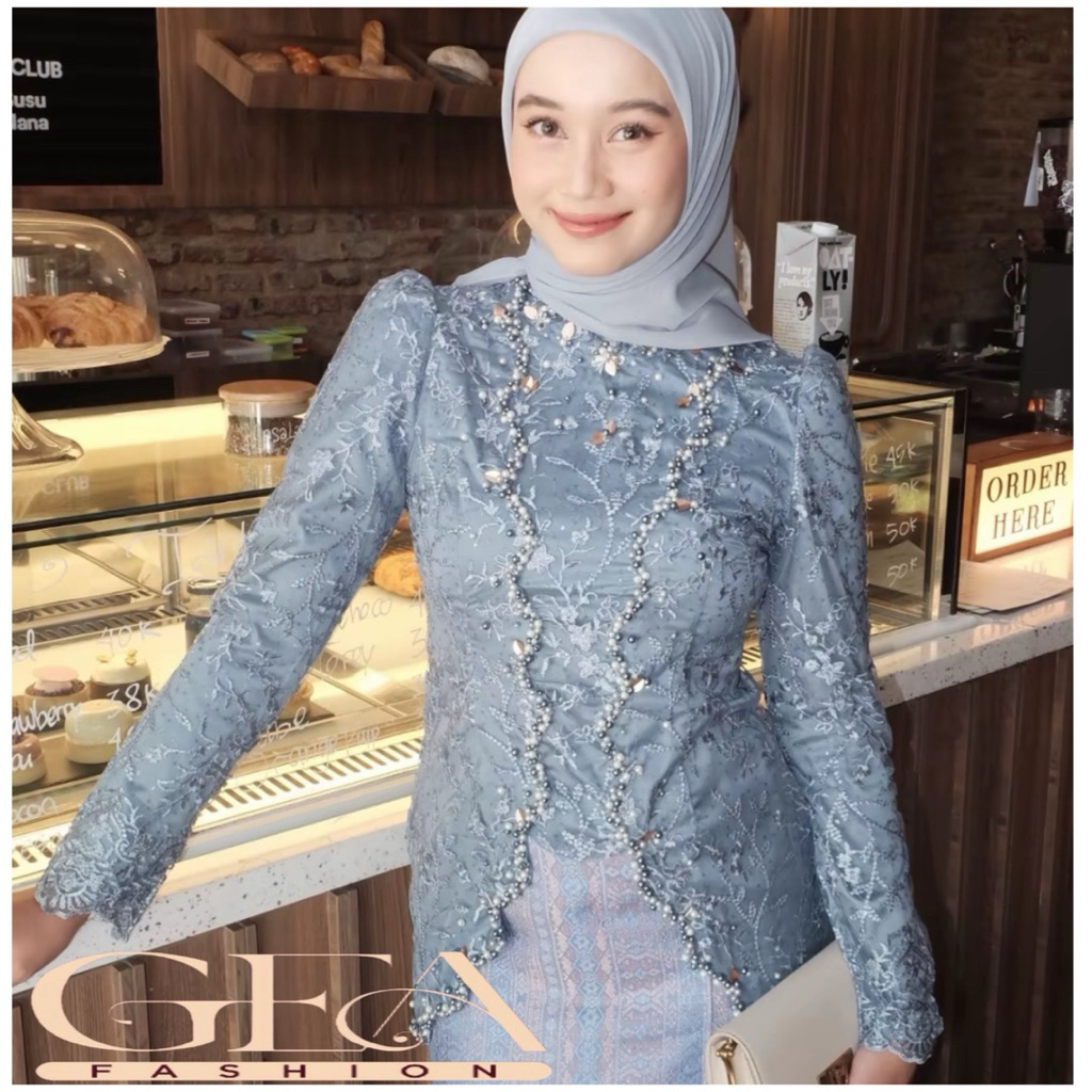 Kebaya Wanita Lace Berfuring || Kebaya Full payet || Baju Lamaran Wisuda Material Premium
