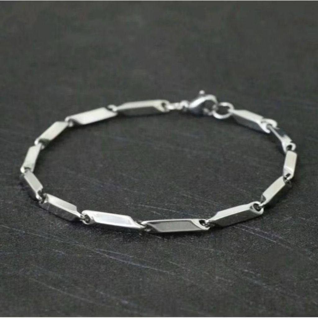 GELANG RANTAI PADI TITANIUM PRIA DAN WANITA