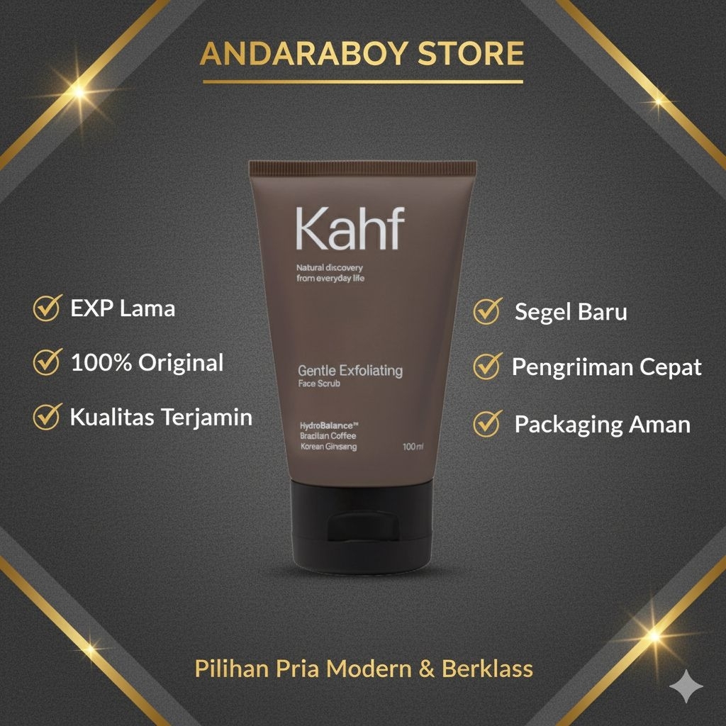 KAHF COKLAT FACE WASH BRIGHTENING AND DARK SPORT SCRUB 100ML