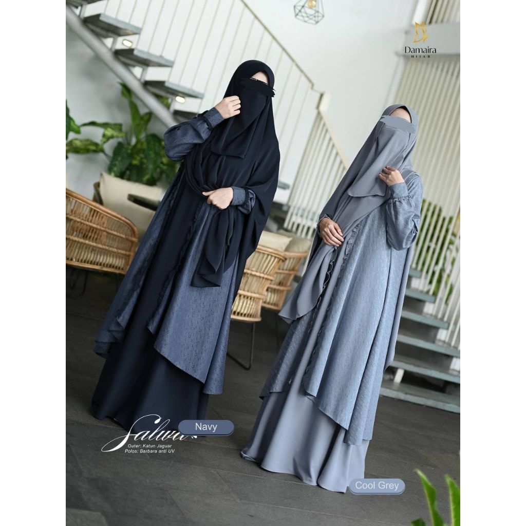 Gamis set syari | Gamis salwa by Damaira hijab
