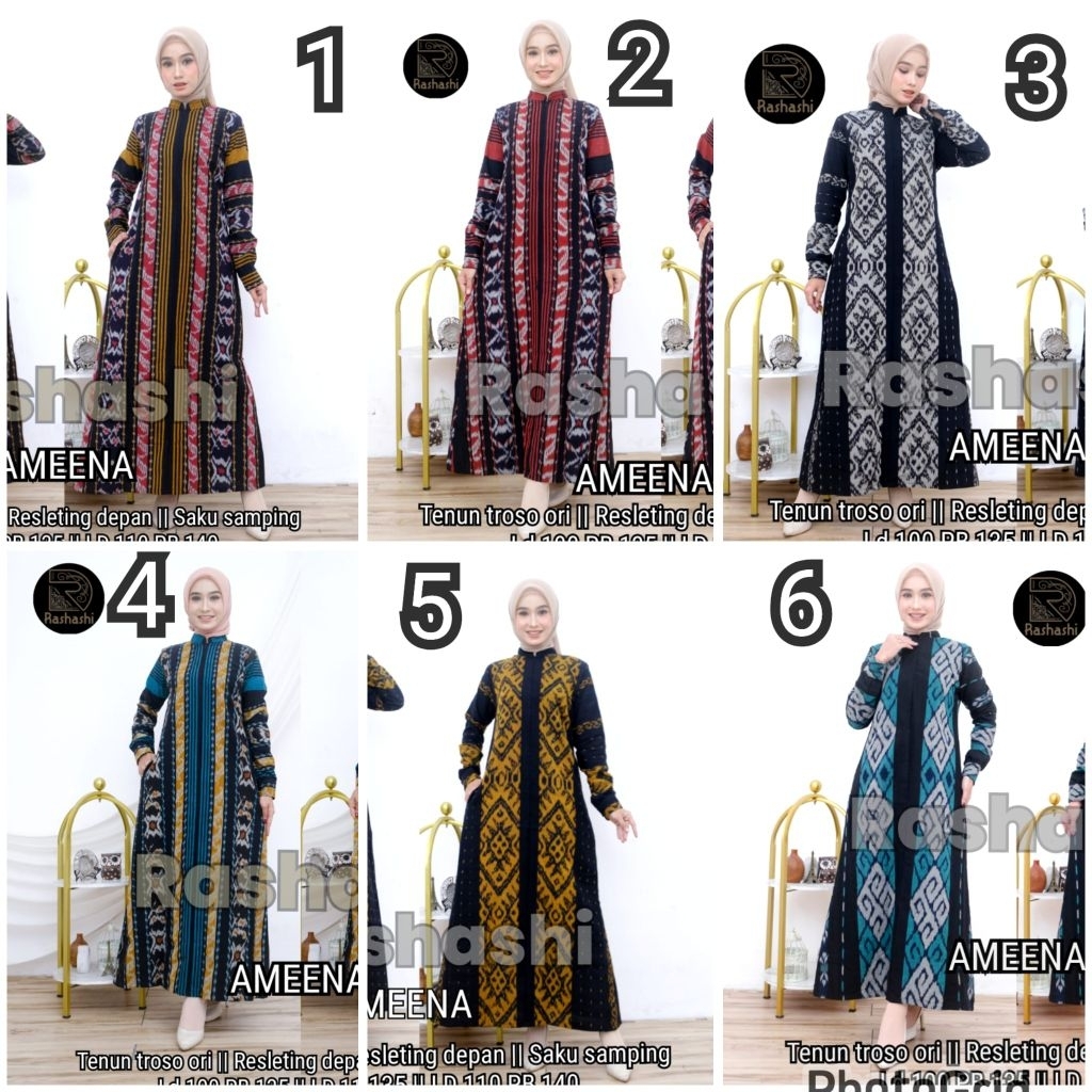 AMEENA GAMIS MAXY# GAMIS TENUN TROSO ORI JEPARA SUMBAWA GAMIS PAKAIAN MUSLIM TENUN MOTIF TERBARU KEK