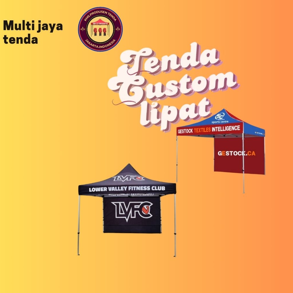 Tenda Lipat 3x3 plus backdrop tirai Tenda ukuran 3x3 branding
