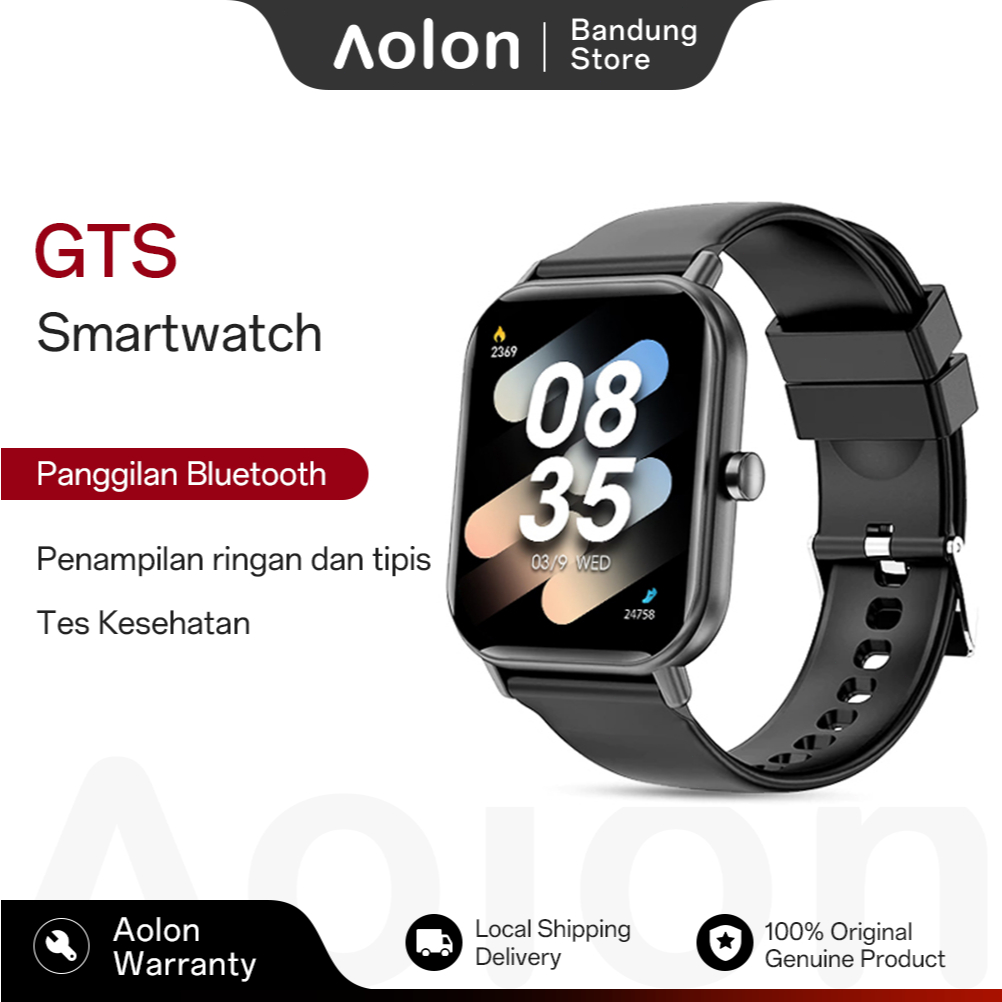 Aolon GTS Smart Watch Bluetooth Call Customized Wallpaper Waterproof Jam Tangan Smart Watch Men Wome