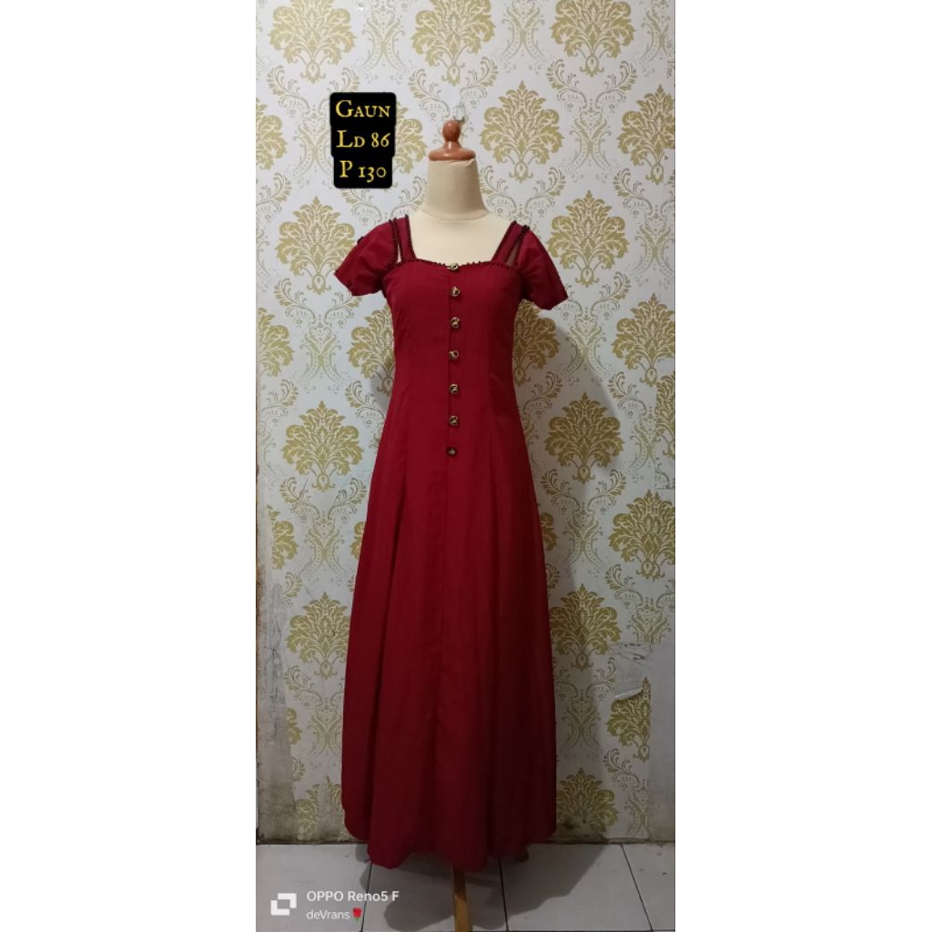 preloved gaun merah cantik