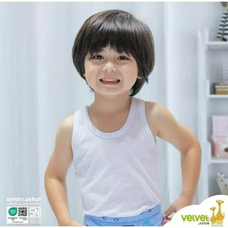 VELVET Singlet - Kaos Dalam Anak Bayi Singlet Velvet Unisex Singlet Velvet Junior kaos dalem untuk b