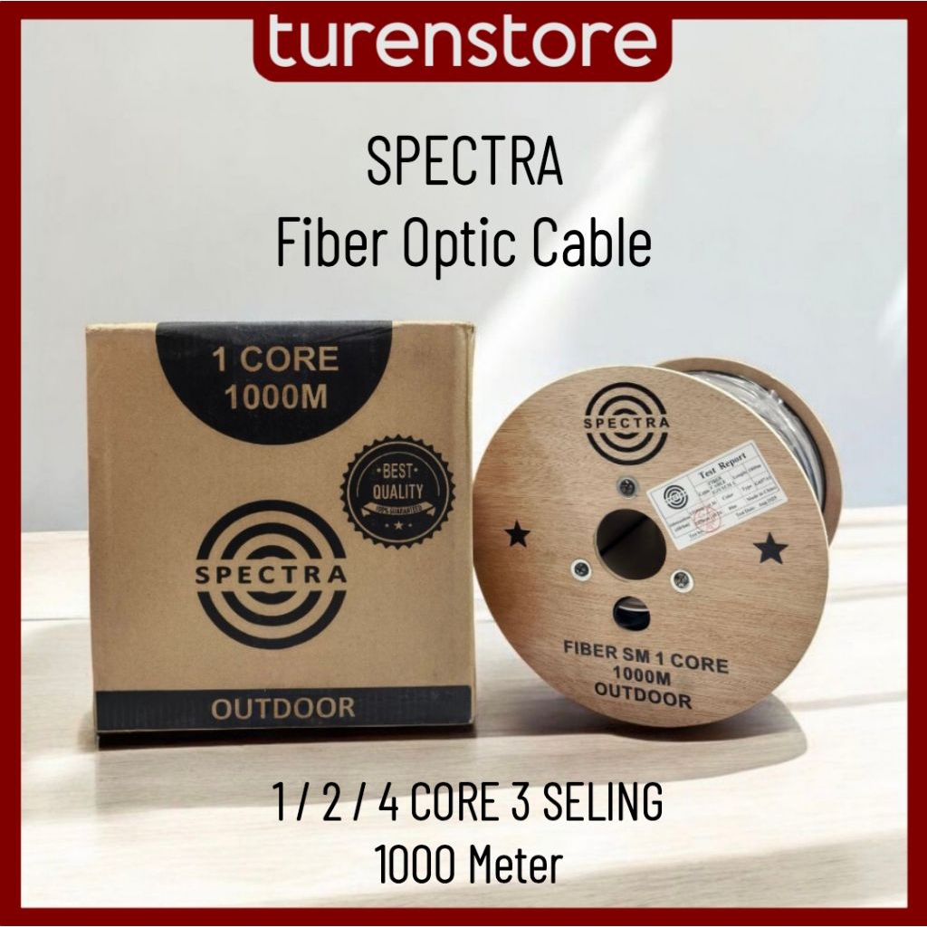 SPECTRA Fiber Optic 1 / 2 / 4 CORE 3 SELING 1000M Kabel FO Dropcore