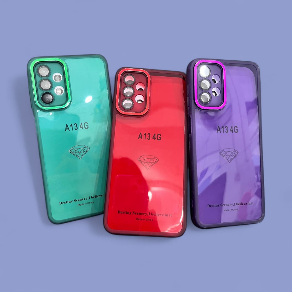 SOFTCASE/ CASE/ PELINDUNG HP CLEAR CHROME RING HENSA ORIGINAL/ ORI SAMSUNG/ SAM GALAXY A02S/ A03/ A0