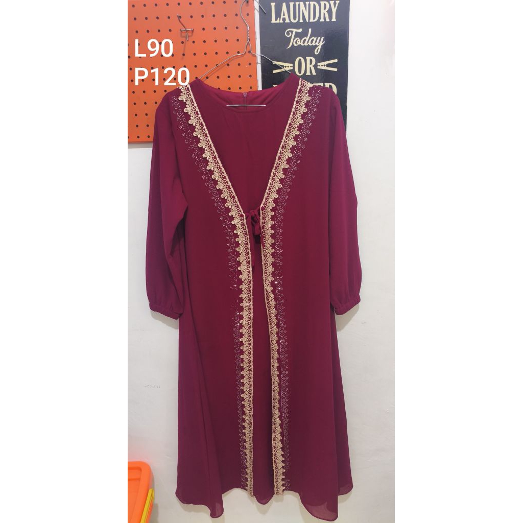 Abaya Tunik Maroon