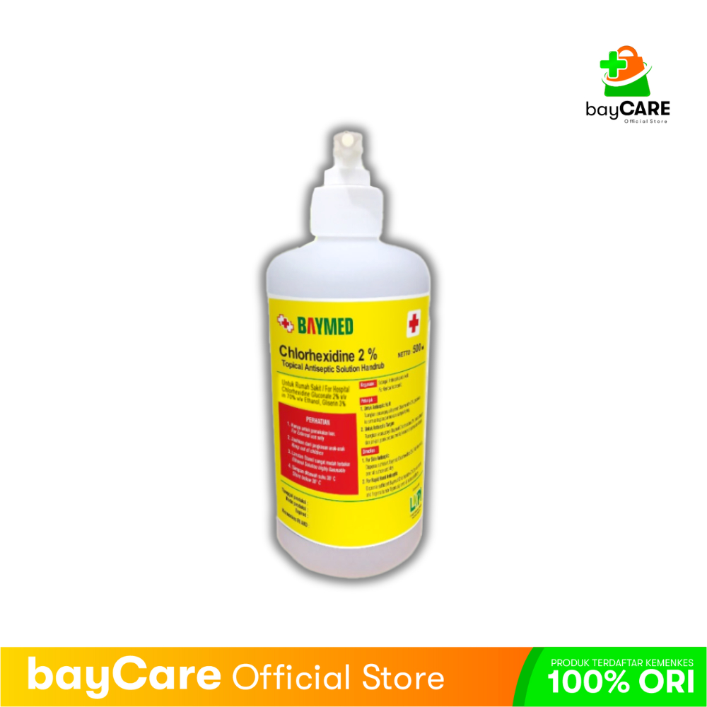 BAYMED Chlorhexidine 500ml & 1 L - CHG 2% - Handrub - Handwash - Handsanitizer