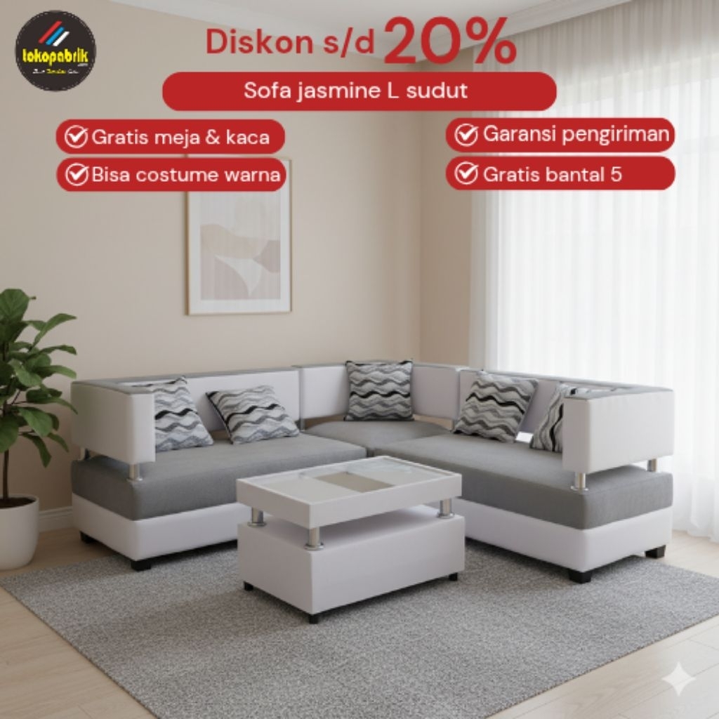 Sofa jasmine L sofa jasmine sofa sudut sofa l sudut sofa minimalis sofa tamu sofa murah sofa oscar s