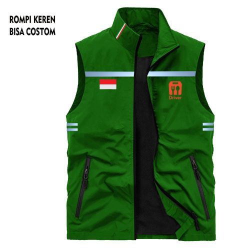 Rompi  Outdoor Skotlet/Rompi Driver Shopefood Parasut Tahan Angin | Jaket Ojol ShopeeFood | Rompi Ve