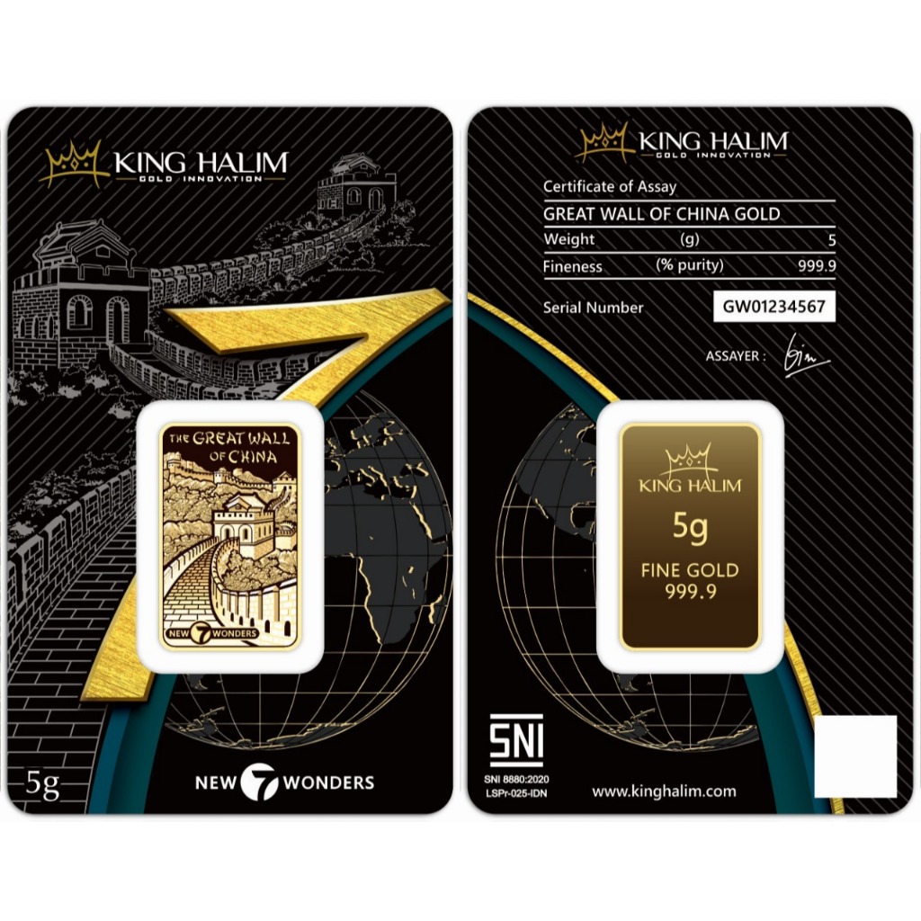 LOGAM MULIA EMAS KING HALIM 10GR - GREAT WALL OF CHINA