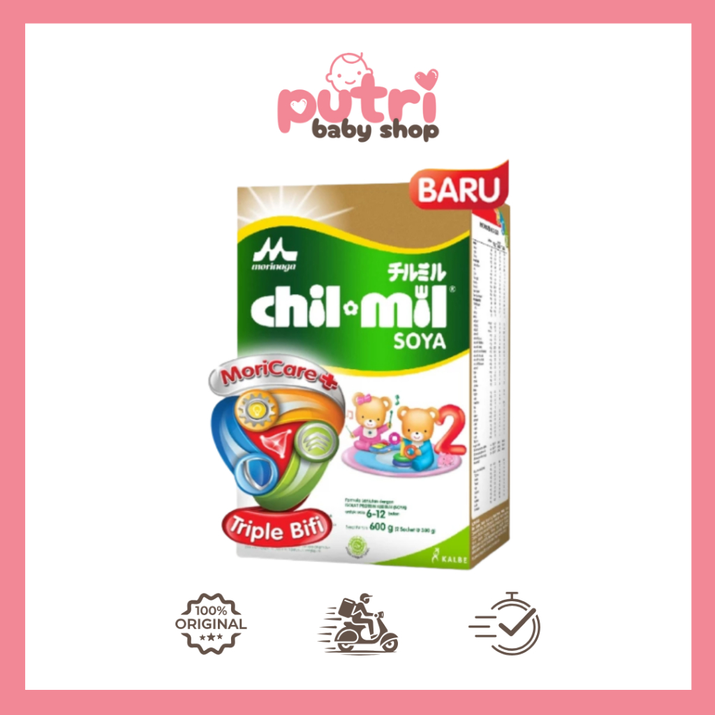 [PUTRI BABY SHOP] Morinaga Chil Mil Soya 600gr | Susu Formula Soya 6-12 Bulan | ORIGINAL 100%