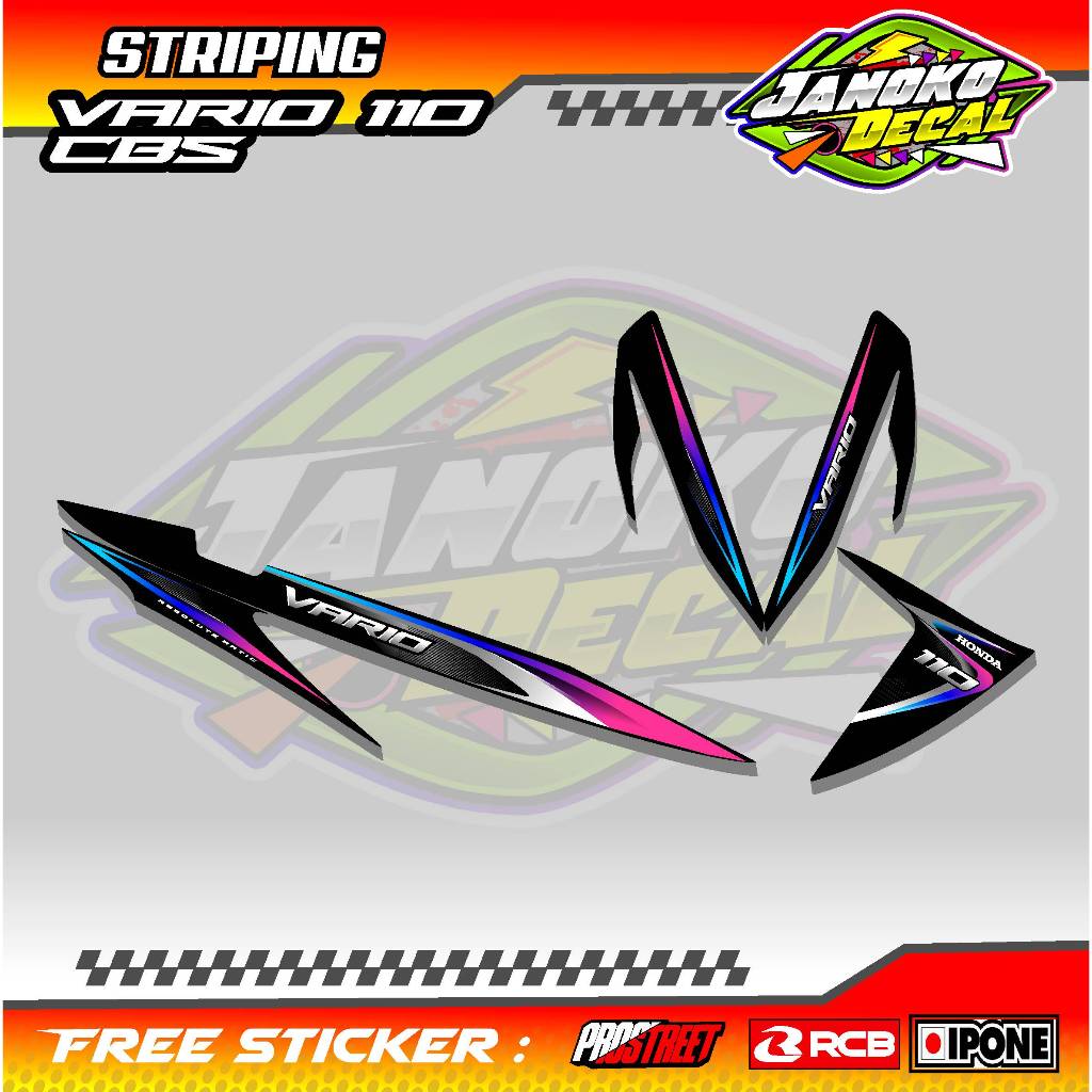 STRIPING VARIASI HONDA VARIO 110 FI / STICKER LIST VARIASI MOTOR VARIO 110