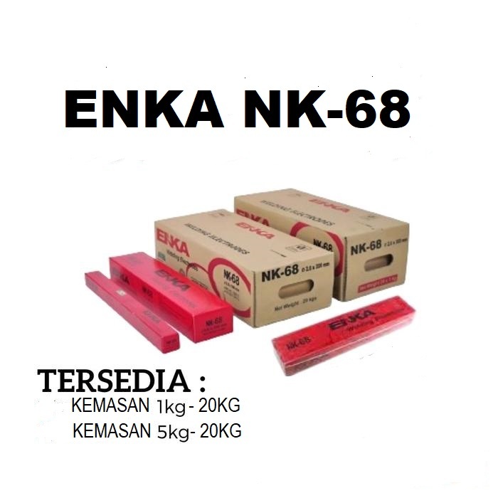 Kawat Las NK-68 2,6mm E6013 ENKA 6013 NK68 2.6mm tersedia kemasan 1kg