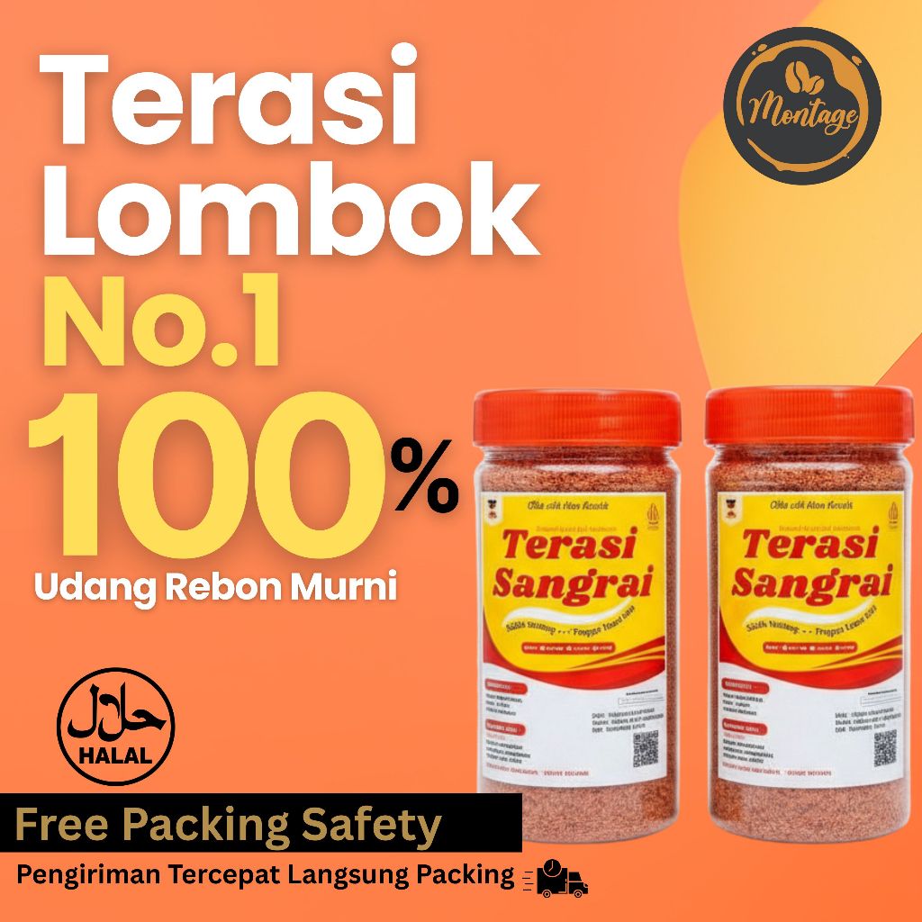 Terasi Khas Lombok Sangrai 140g, Terasi Lombok, Terasi Halus Siap Pakai, Terasi Kismayadi Tabur Enak