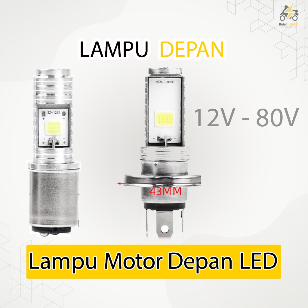 Lampu Motor Depan Headlamp LED H4 Terang