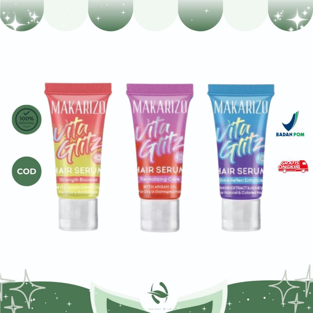 MAKARIZO VitaglMAKARIZO Vitaglitz Serum Rambut 8ml